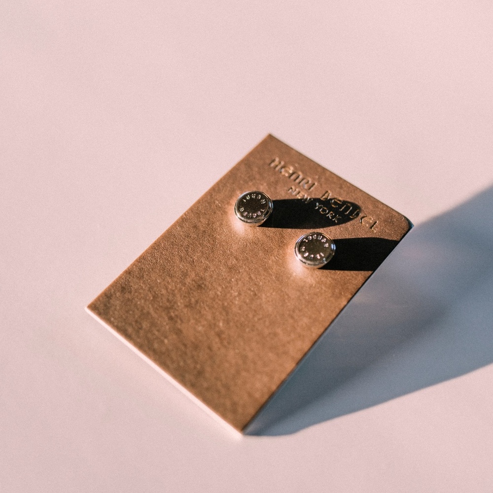 NWT Henri Bendel Silver Stud Earrings